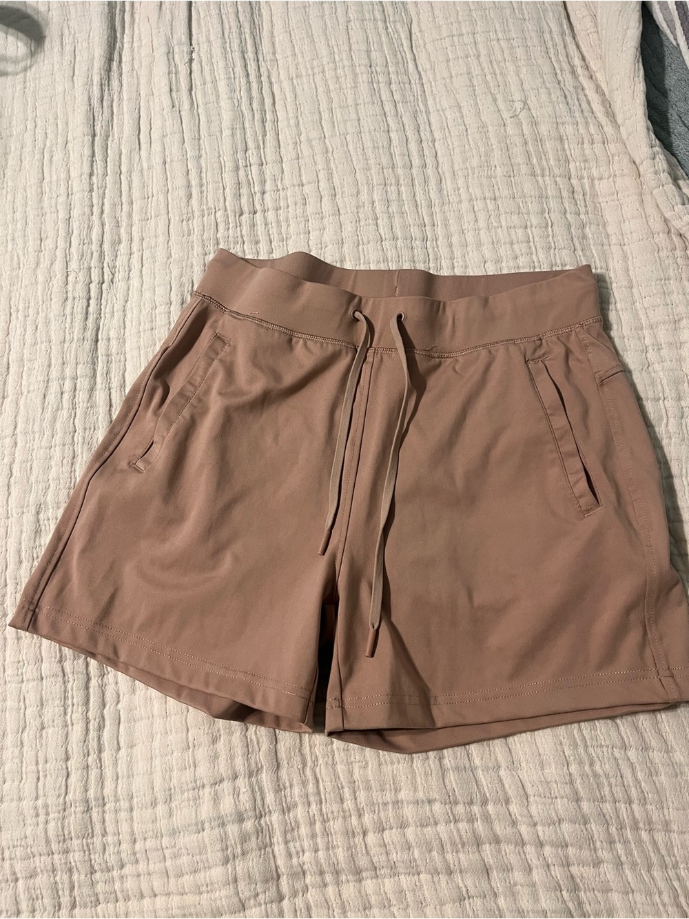 Yogalicious Women's Athletic Drawstring Shorts in Mauve